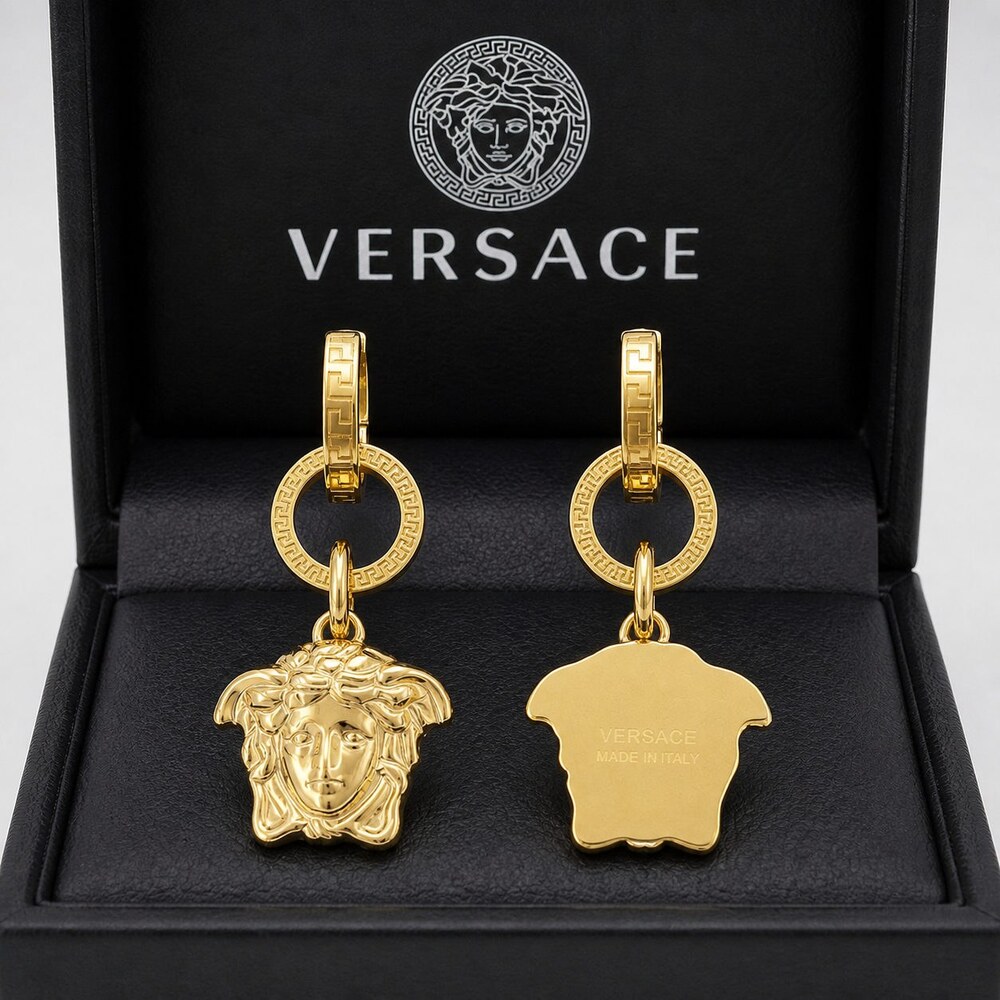 Versace Bold Statement Earrings Style 2 | New with Box - Picture 4 of 9